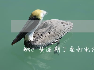 融e贷逾期了要打电话到银行吗 融e贷逾期了要打电话到银行吗