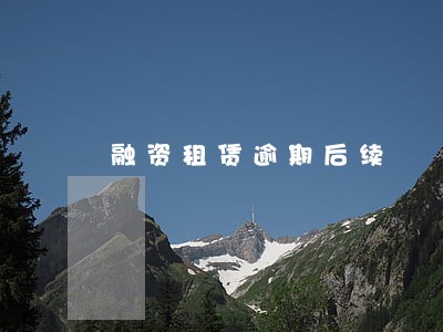 融资租赁逾期后续 融资租赁逾期后续