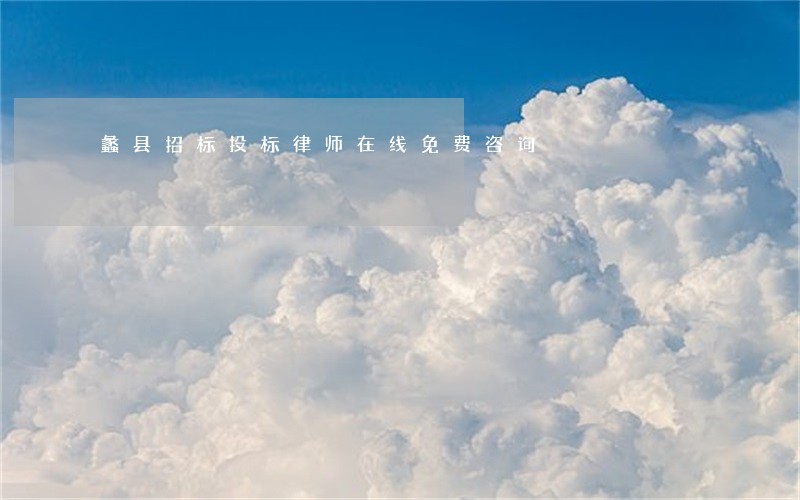 蠡县招标投标律师在线免费咨询 蠡县招标投标律师在线免费咨询
