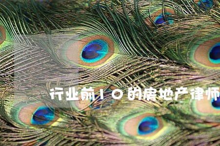 行业前10的房地产律师 行业前10的房地产律师
