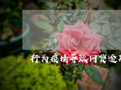 行为疫情导致网贷逾期 行为疫情导致网贷逾期