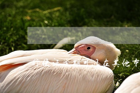 行使证逾期可以在其他市办理吗 行使证逾期可以在其他市办理吗