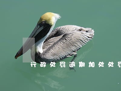 行政处罚逾期加处处罚的计算 行政处罚逾期加处处罚的计算