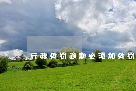 行政处罚逾期必须加处罚款