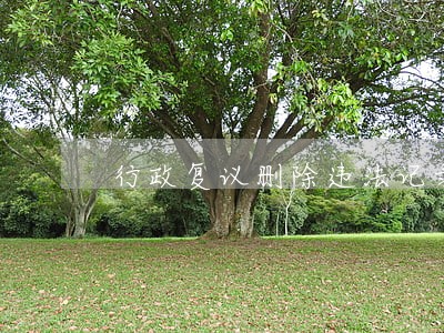 行政复议删除违法记录 行政复议删除违法记录