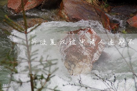 行政复议被申请人逾期不答辩的 行政复议被申请人逾期不答辩的