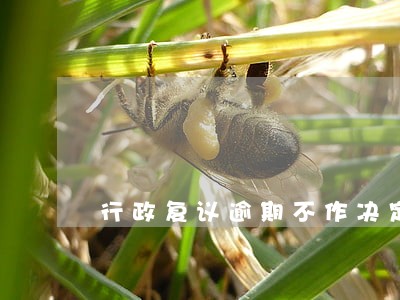 行政复议逾期不作决定的申请人 行政复议逾期不作决定的申请人
