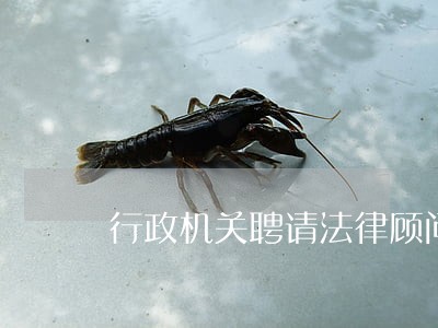 行政机关聘请法律顾问的请示 行政机关聘请法律顾问的请示