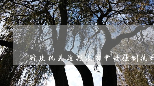 行政机关逾期没有申请强制执行 行政机关逾期没有申请强制执行