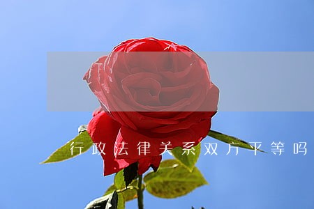 行政法律关系双方平等吗 行政法律关系双方平等吗