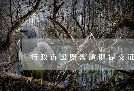 行政诉讼原告逾期提交证据 行政诉讼原告逾期提交证据