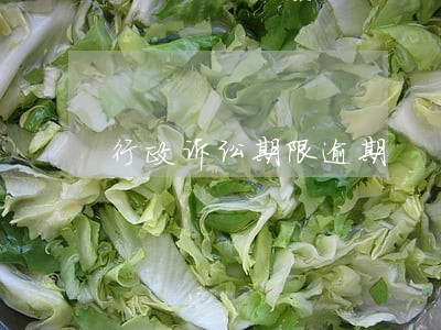 行政诉讼期限逾期 行政诉讼期限逾期