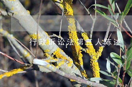 行政诉讼法第三人陈述 行政诉讼法第三人陈述