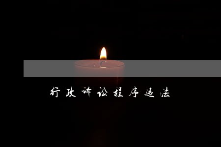 行政诉讼程序违法