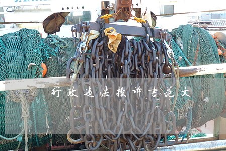 行政违法投诉书范文 行政违法投诉书范文