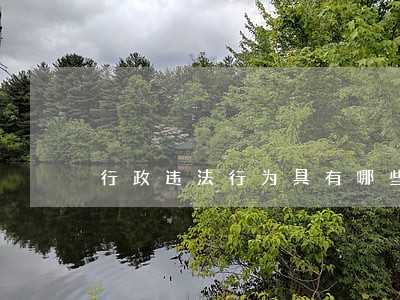 行政违法行为具有哪些基本特征 行政违法行为具有哪些基本特征