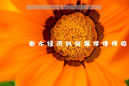 衡水经济纠纷案件律师收费标准 衡水经济纠纷案件律师收费标准