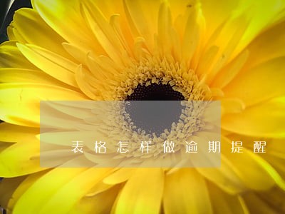 表格怎样做逾期提醒 表格怎样做逾期提醒
