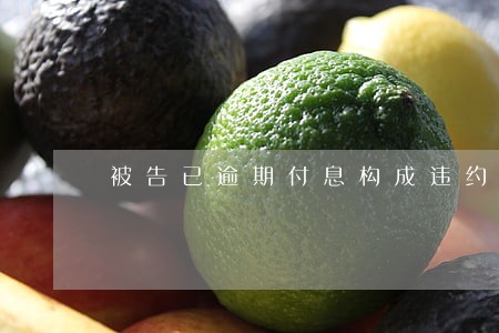 被告已逾期付息构成违约 被告已逾期付息构成违约