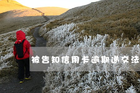 被告知信用卡逾期递交法院 被告知信用卡逾期递交法院