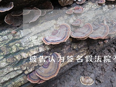 被告认为签名假法院不鉴定程序