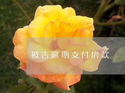 被告逾期支付房款 被告逾期支付房款