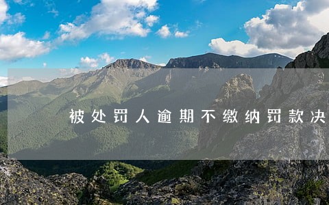 被处罚人逾期不缴纳罚款决定的 被处罚人逾期不缴纳罚款决定的