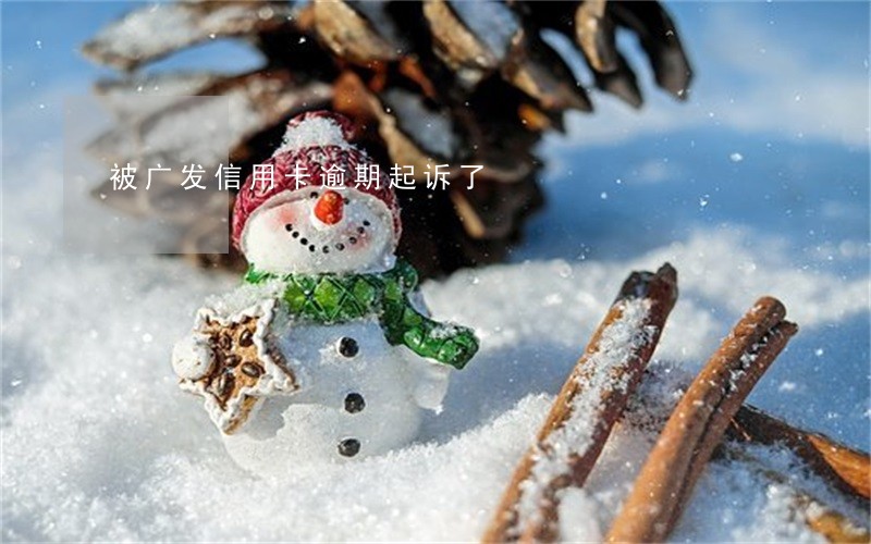 被广发信用卡逾期起诉了 被广发信用卡逾期起诉了