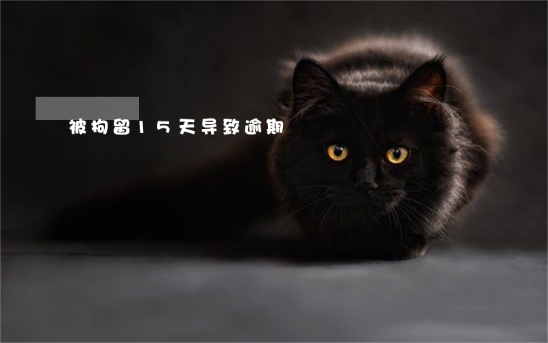 被拘留15天导致逾期 被拘留15天导致逾期