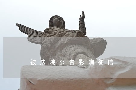 被法院公告影响征信 被法院公告影响征信