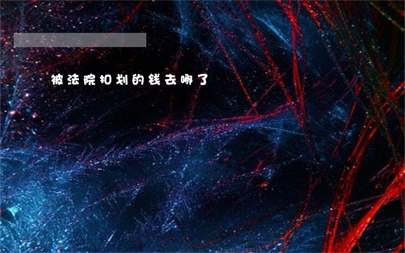 被法院扣划的钱去哪了 被法院扣划的钱去哪了