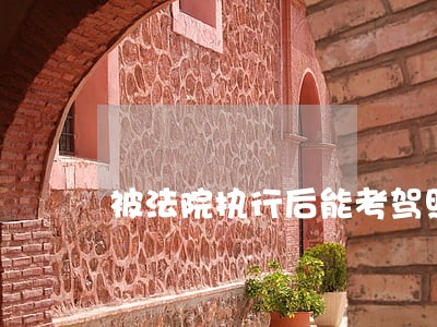 被法院执行后能考驾照吗 被法院执行后能考驾照吗