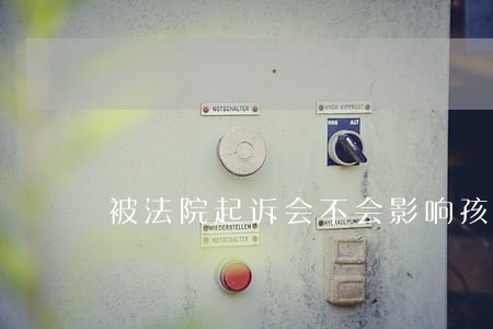 被法院起诉会不会影响孩子 被法院起诉会不会影响孩子