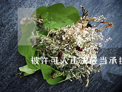 被许可人违法应当承担什么责任 被许可人违法应当承担什么责任