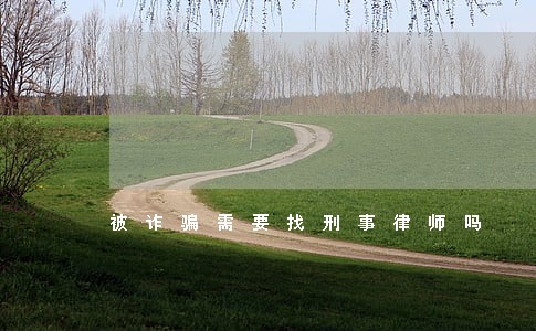 被诈骗需要找刑事律师吗 被诈骗需要找刑事律师吗