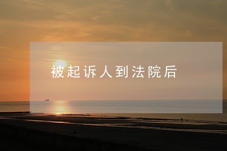 被起诉人到法院后 被起诉人到法院后