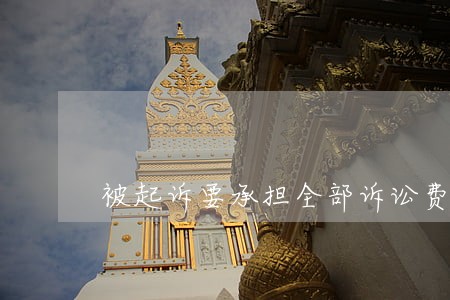 被起诉要承担全部诉讼费吗
