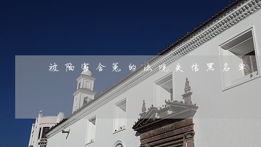 被陷害含冤的法院失信黑名单 被陷害含冤的法院失信黑名单