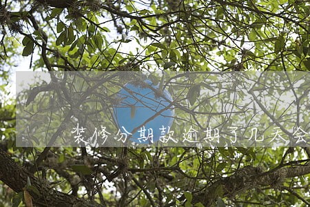 装修分期款逾期了几天会怎样样 装修分期款逾期了几天会怎样样