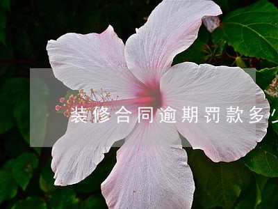 装修合同逾期罚款多少