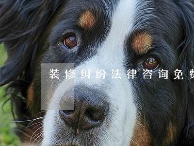 装修纠纷法律咨询免费 装修纠纷法律咨询免费