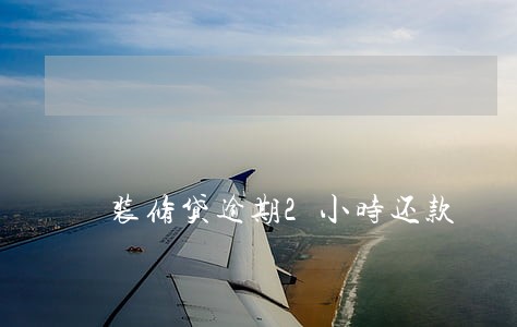 装修贷逾期2小时还款