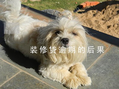 装修贷逾期的后果 装修贷逾期的后果
