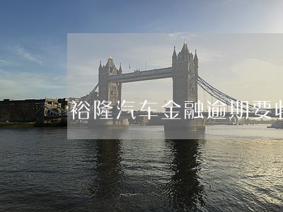裕隆汽车金融逾期要收车 裕隆汽车金融逾期要收车