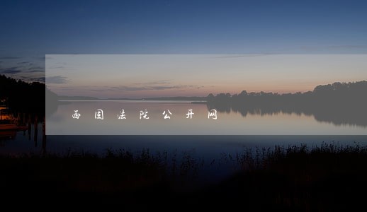 西固法院公开网