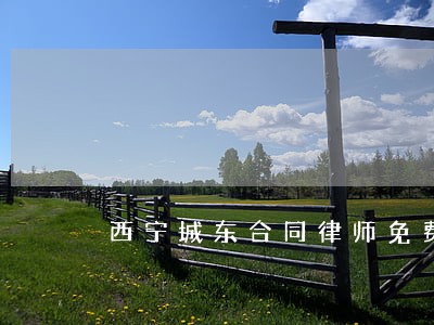 西宁城东合同律师免费法律咨询 西宁城东合同律师免费法律咨询