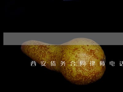 西安债务合同律师电话多少 西安债务合同律师电话多少
