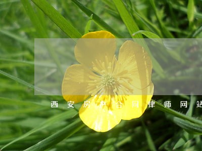 西安房产合同律师网站 西安房产合同律师网站