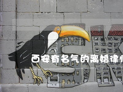 西安有名气的离婚律师 西安有名气的离婚律师