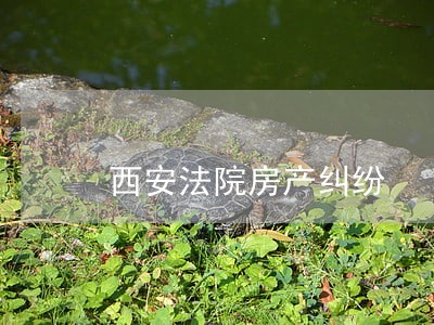 西安法院房产纠纷 西安法院房产纠纷